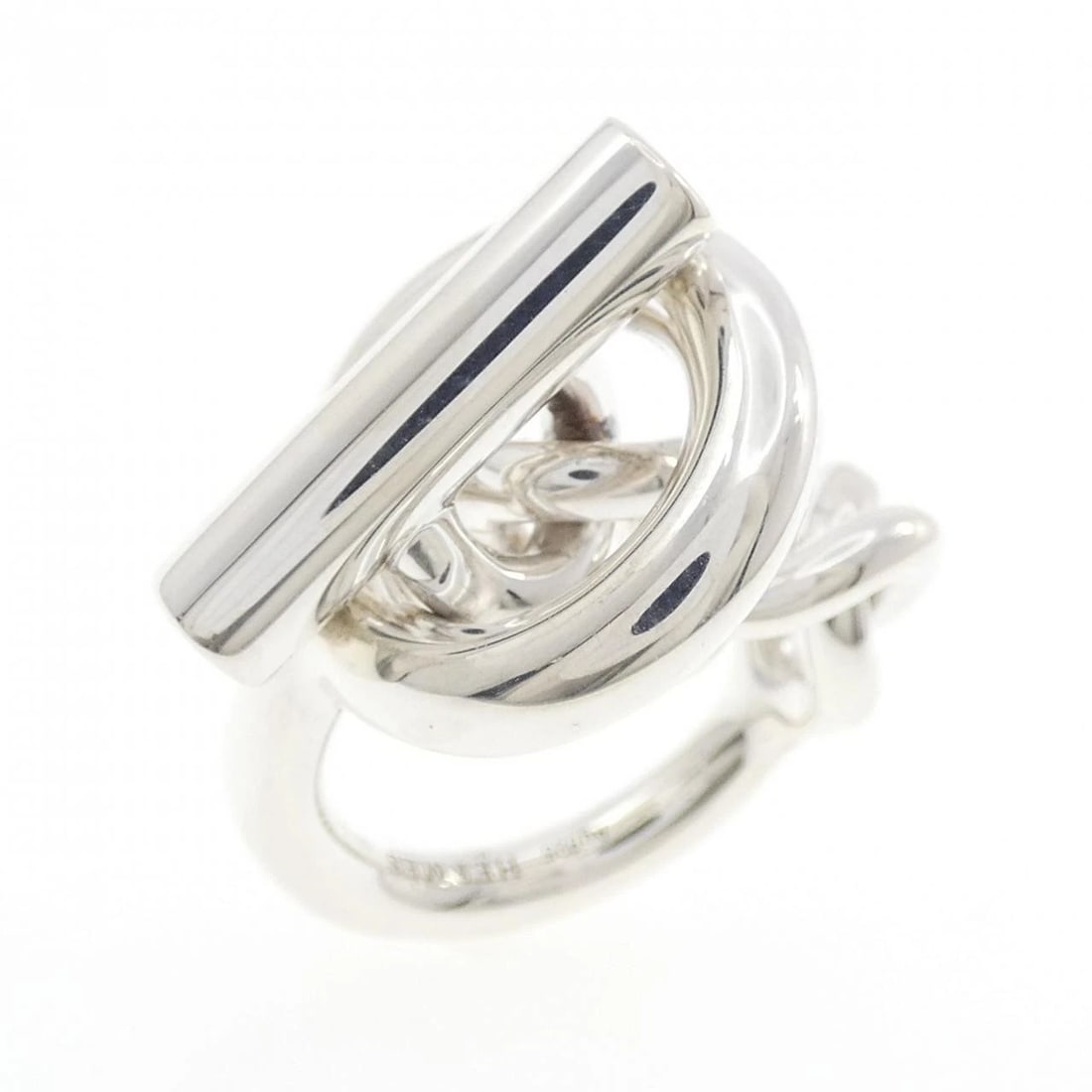 HERMES CROISETTE RING: Hermes Croisette Ring Brand: HERMES Type/Style: Hermes Ring Material: 925Silver, Color: Silver Size: US5 1/4(50) Accessories: None Accessories Notice: When purchasing pre-owned goods, please refer to