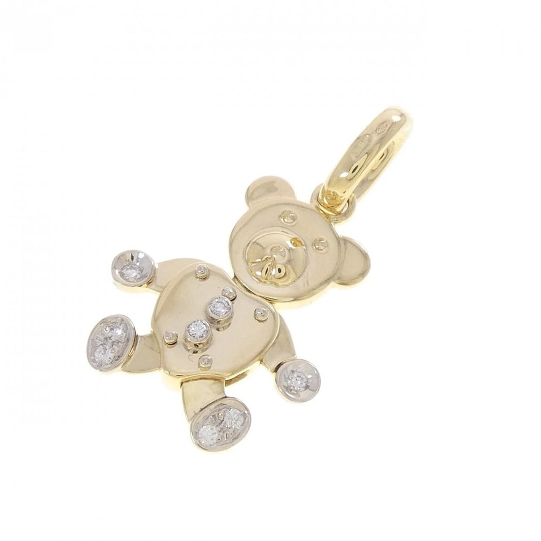 POMELLATO BEAR PENDANT: Pomellato Bear Pendant Brand: Pomellato Type/Style: Pomellato Pendant/Brooch Material: 750 yellow gold/750 white gold, Main Stone Natural Color: YG,WG Size: Actual Size Approximate dimensions (height