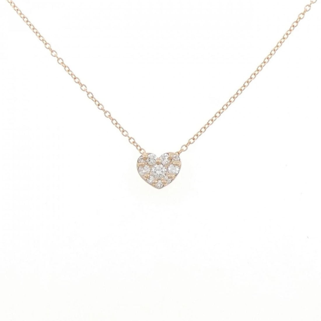 PONTE VECCHIO HEART DIAMOND NECKLACE: Ponte Vecchio Heart Diamond Necklace Brand: Ponte Vecchio Type/Style: Ponte Vecchio Necklace Material: K18 Pink Gold, Main Stone Natural Color: Pink Gold Size: length36?40cmActual Size Pendant length