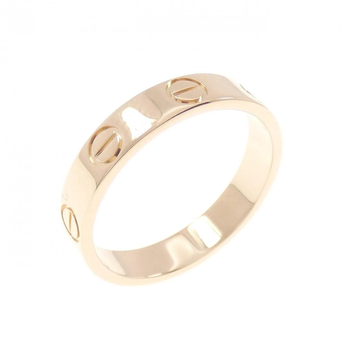 CARTIER MINI LOVE RING: Cartier Mini Love Ring Brand: CARTIER Type/Style: Cartier Ring Material: 750 Pink Gold, Color: Pink Gold Size: US5(49) Accessories: None Accessories Notice: When purchasing pre-owned goods, please