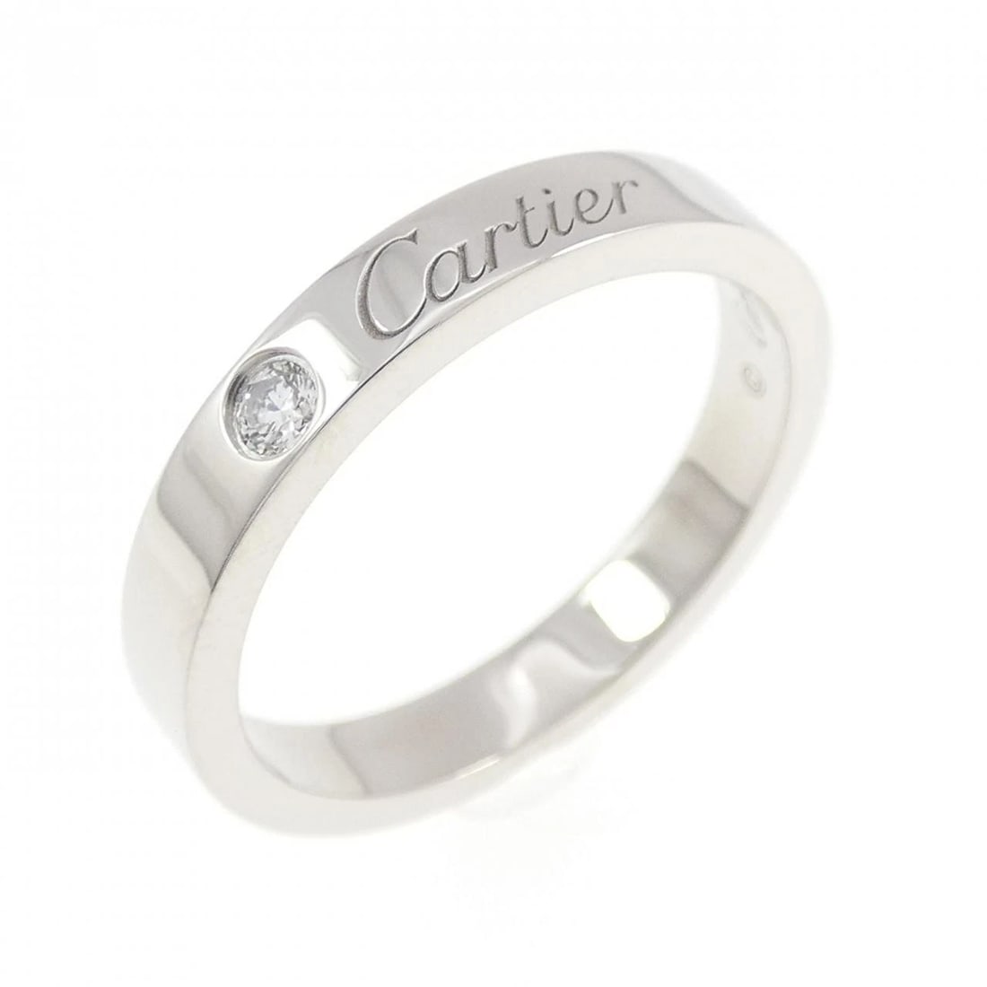 CARTIER WEDDING RING: Cartier Wedding Ring Brand: CARTIER Type/Style: Cartier Ring Material: Platinum950, Main Stone Natural Color: Silver Size: US5 3/4(51) Accessories: None Accessories Notice: When purchasing