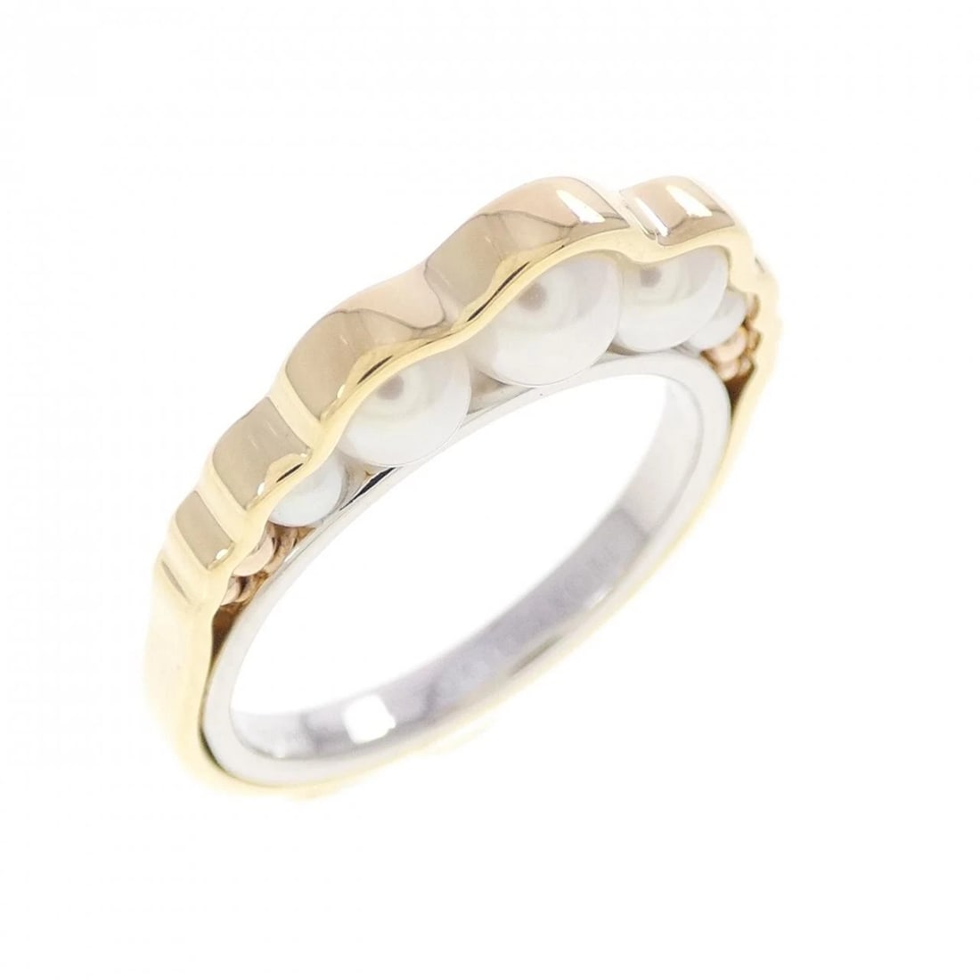 TASAKI AKOYA PEARL RING: Tasaki Akoya Pearl Ring Brand: TASAKI Type/Style: Tasaki Ring Material: 750 Yellow Gold/Platinum 900, Main Stone Akoya Pearl Color: YG ,Silver Size: US4 1/2 Accessories: None Accessories Notice: When