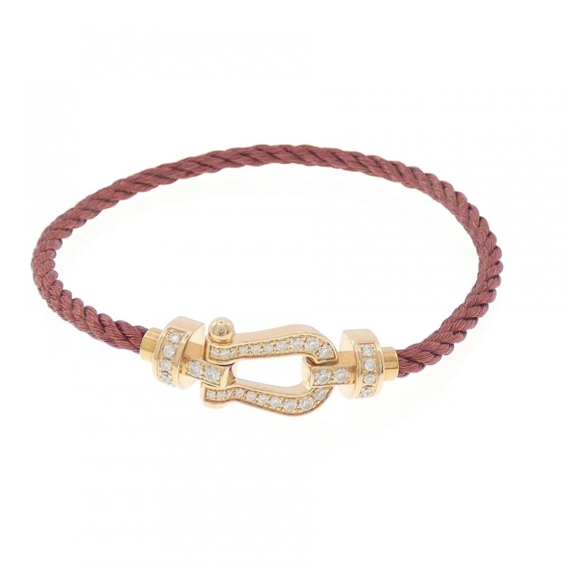 FRED FORCE BRACELET: Fred Force Bracelet Brand: FRED Type/Style: Fred Bracelet Material: 750 pink gold/stainless steel, Main Stone Natural Color: pink gold/stainless steel Size: length16cmActual Size Max width approx: