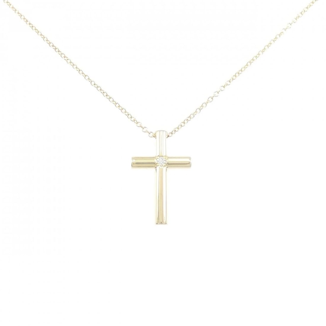 TIFFANY&CO. CROSS NECKLACE: TIFFANY&Co. Cross Necklace Brand: TIFFANY&Co. Type/Style: TIFFANY&Co. Necklace Material: 750 yellow gold, Main Stone Natural Color: Yellow Gold Size: length41cmActual Size Pendant length approx. x