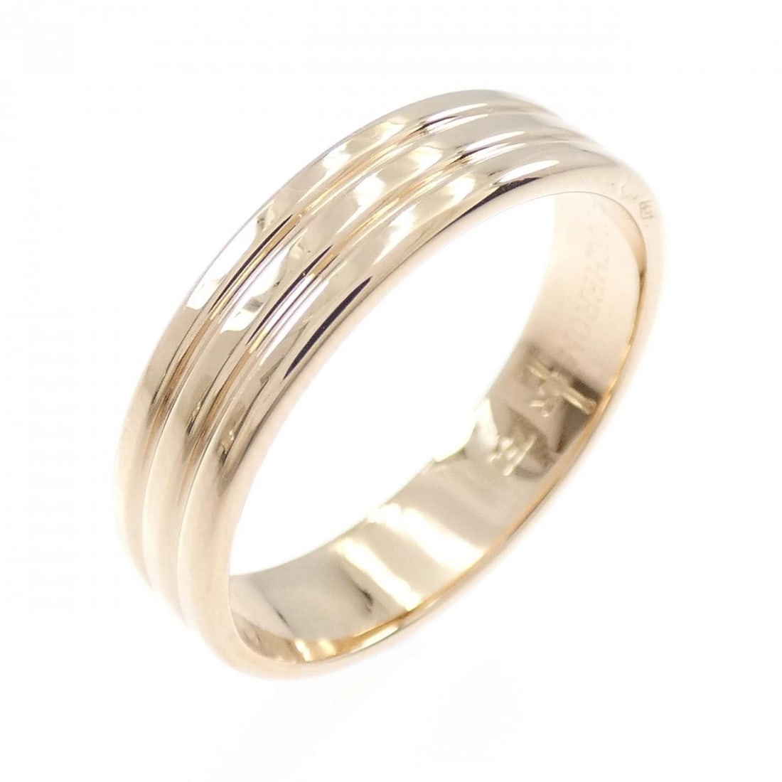 BOUCHERON GODRON RING: Boucheron Godron Ring Brand: Boucheron Type/Style: Boucheron Ring Material: 750 Pink Gold, Color: Pink Gold Size: US8 1/4 Accessories: None Accessories Notice: When purchasing pre-owned goods, please