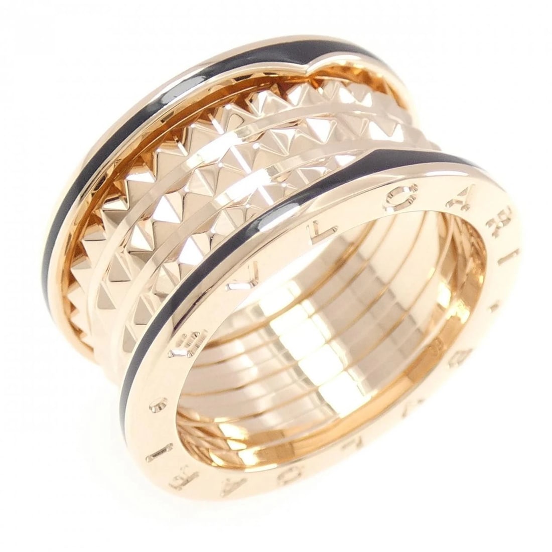 BVLGARI RING: Bvlgari Ring Brand: BVLGARI Type/Style: Bulgari Ring Material: 750 pink gold/ceramic, Color: pink gold/ceramic Size: US9 1/2(60) Accessories: None Accessories Notice: When purchasing pre-owned goods,