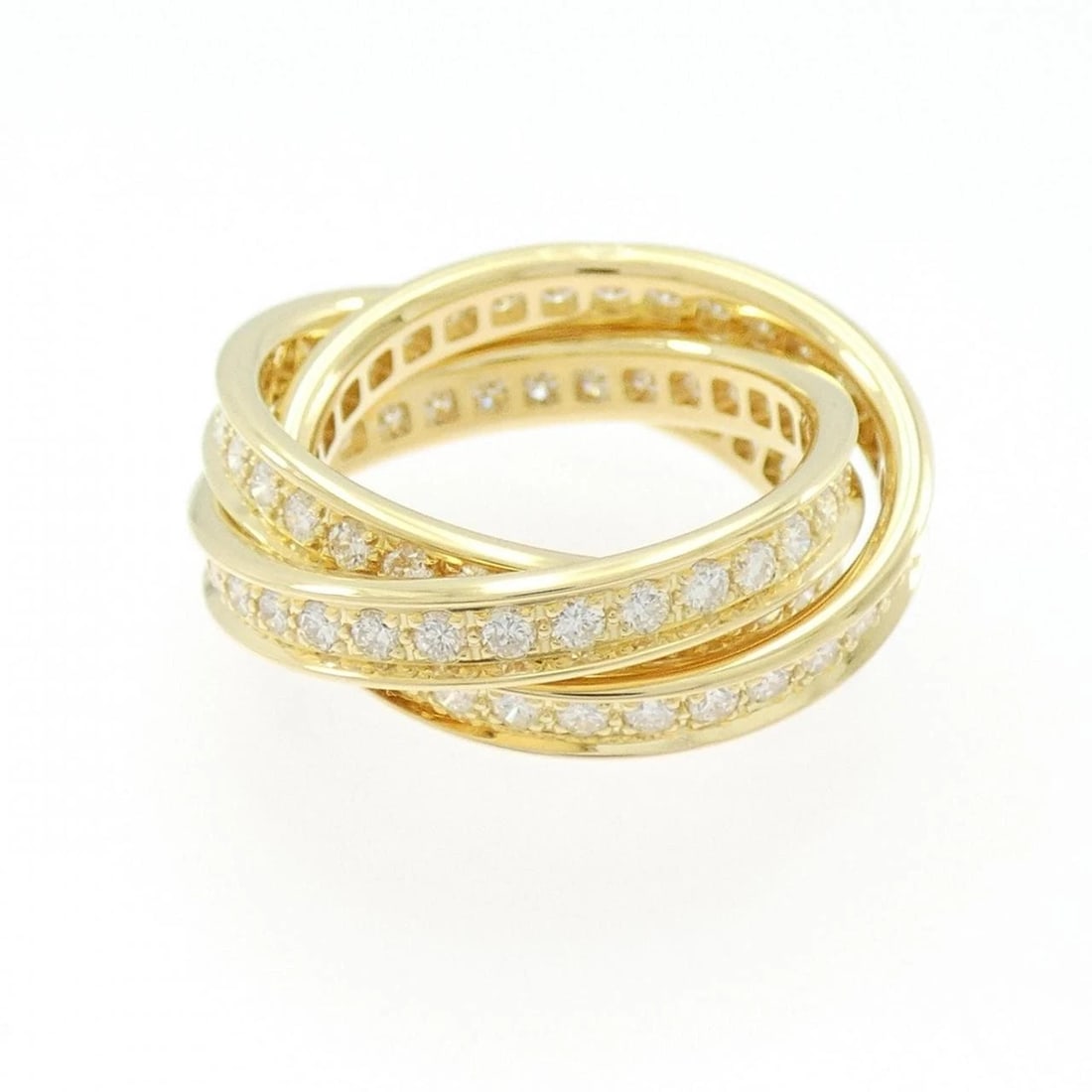 CARTIER THREE BANGLE RING: Cartier Three Bangle Ring Brand: CARTIER Type/Style: Cartier Ring Material: 750 yellow gold, Main Stone Natural Color: Yellow Gold Size: US5 3/4(52) Accessories: None Accessories Notice: When