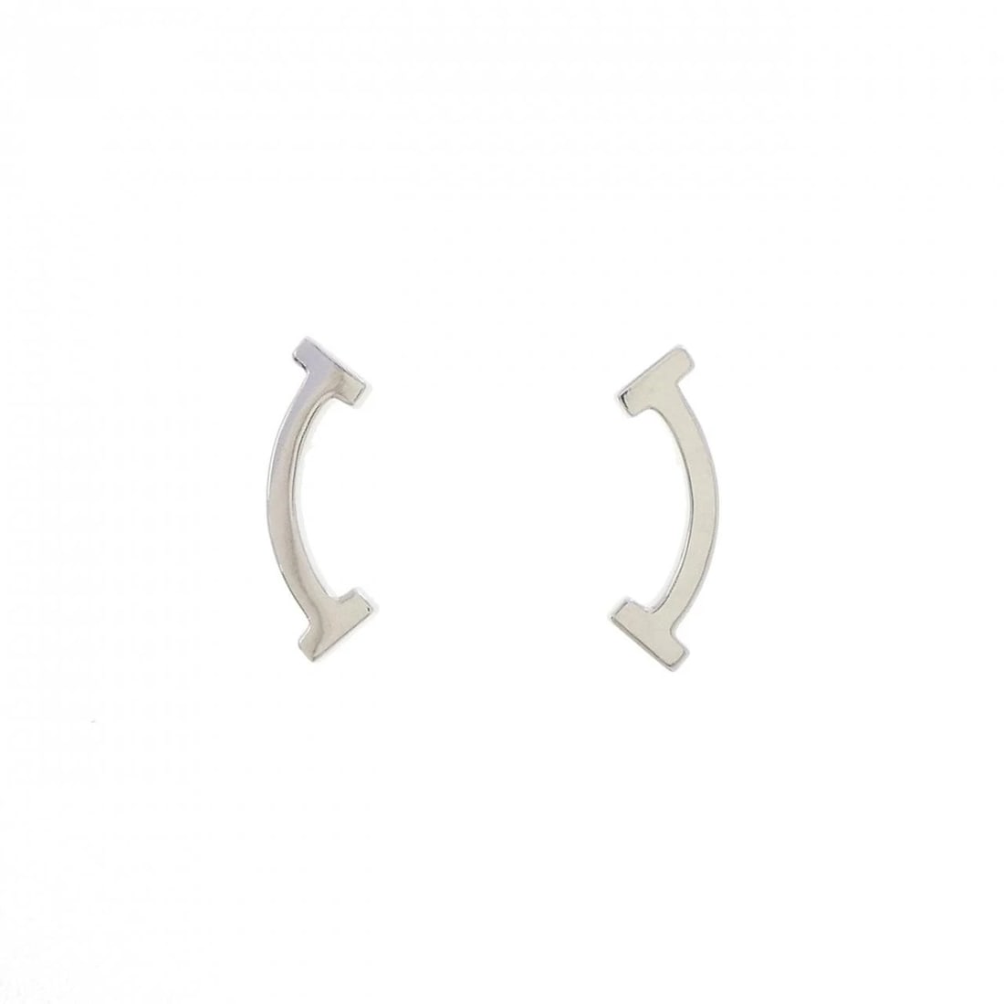 TIFFANY&CO. T SMILE PIERCE: TIFFANY&Co. T Smile Pierce Brand: TIFFANY&Co. Type/Style: TIFFANY&Co. Pierce/Earring Material: 750 white gold, Color: White Gold Size: Actual Size Approximate dimensions (height x width): 4.4cm x 13.2