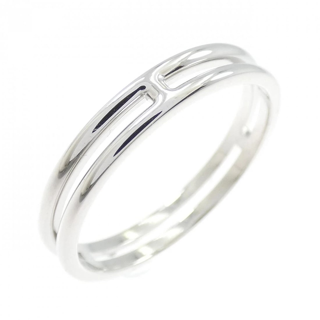 HERMES ARIANE RING: Hermes Ariane Ring Brand: HERMES Type/Style: Hermes Ring Material: 750 white gold, Color: White Gold Size: US7 3/4(56) Accessories: None Accessories Notice: When purchasing pre-owned goods, please