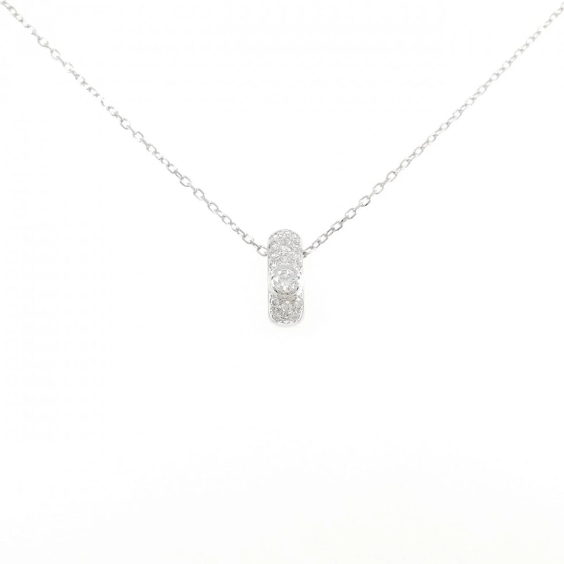 MIKIMOTO DIAMOND NECKLACE: Mikimoto Diamond Necklace Brand: MIKIMOTO Type/Style: Mikimoto Necklace Material: k18white gold, Main Stone Natural Color: White Gold Size: Length45cmActual Size Pendant length approx. x width