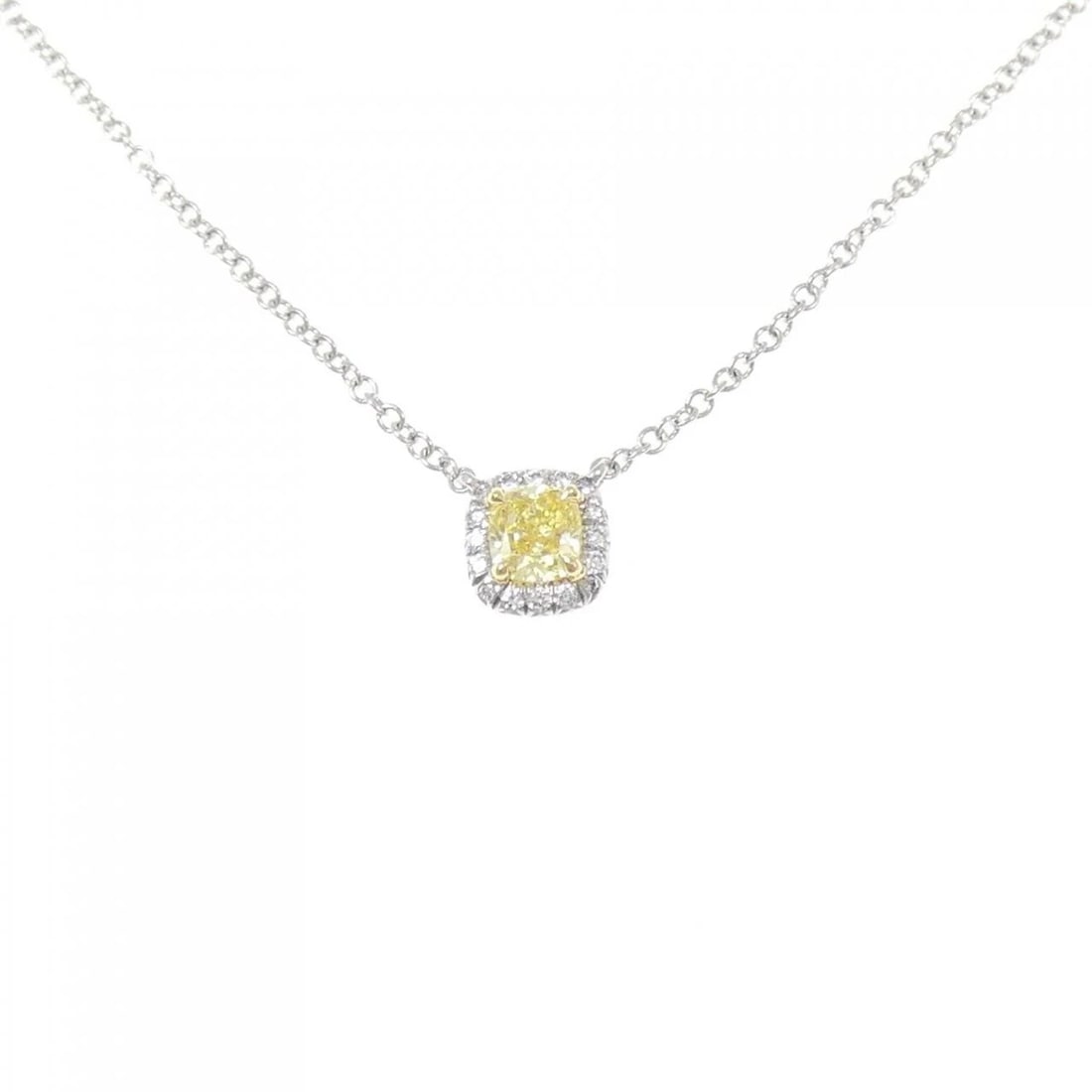 TIFFANY&CO. SOLESTE NECKLACE: TIFFANY&Co. Soleste Necklace Brand: TIFFANY&Co. Type/Style: TIFFANY&Co. Necklace Material: Platinum 950/750 Yellow Gold, Main Stone Natural Color: YG,Silver Size: length41cmActual Size Pendant length 