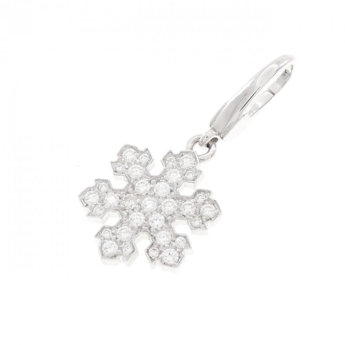 BVLGARI SNOWFLAKE CHARM: Bvlgari Snowflake Charm Brand: BVLGARI Type/Style: Bvlgari Pendant/Brooch Material: 750white gold, Main Stone Natural Color: White Gold Size: Actual Size Approximate dimensions: 29.4cm (height) x