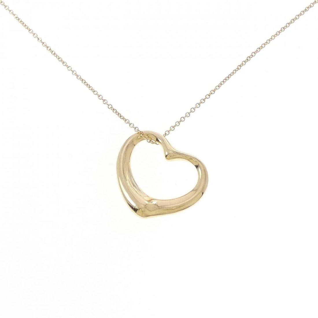TIFFANY&CO. OPEN HEART NECKLACE: TIFFANY&Co. Open Heart Necklace Brand: TIFFANY&Co. Type/Style: TIFFANY&Co. Necklace Material: 750yellow gold, Color: Yellow Gold Size: length41cmActual Size Pendant length approx. x width approx.: