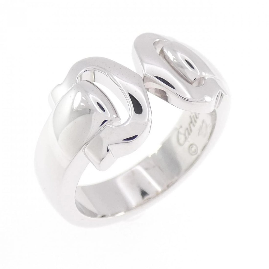 CARTIER 2C RING: Cartier 2C ring Brand: CARTIER Type/Style: Cartier Ring Material: 750white gold, Color: White Gold Size: US5 1/4(50) Accessories: None Accessories Notice: When purchasing pre-owned goods, please