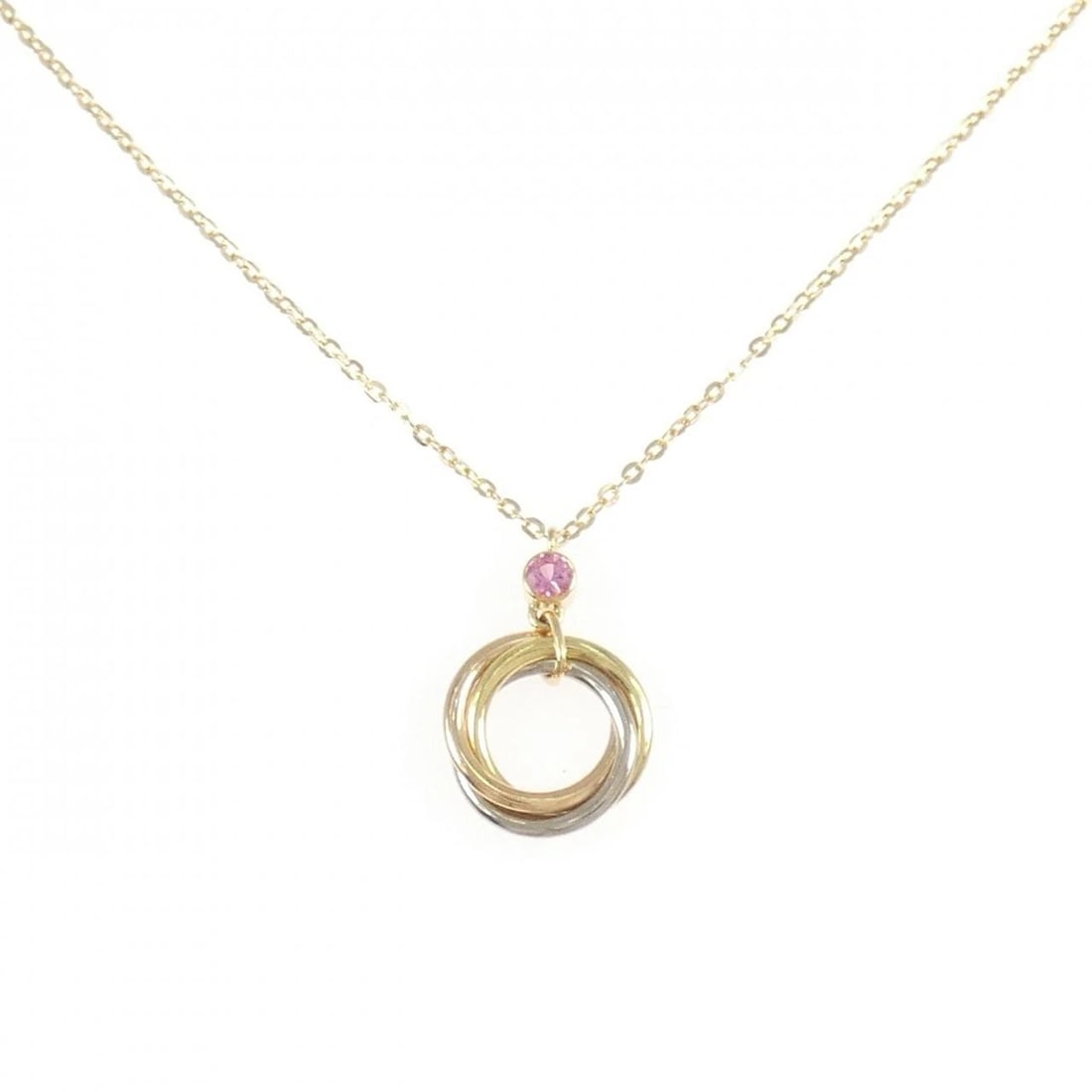 CARTIER NECKLACE: Cartier Necklace Brand: CARTIER Type/Style: Cartier Necklace Material: 750 Yellow Gold/750 White Gold/750 Pink Gold, Main Stone Spinel Color: YG,WG,PG Size: length36?40cmActual Size Pendant length