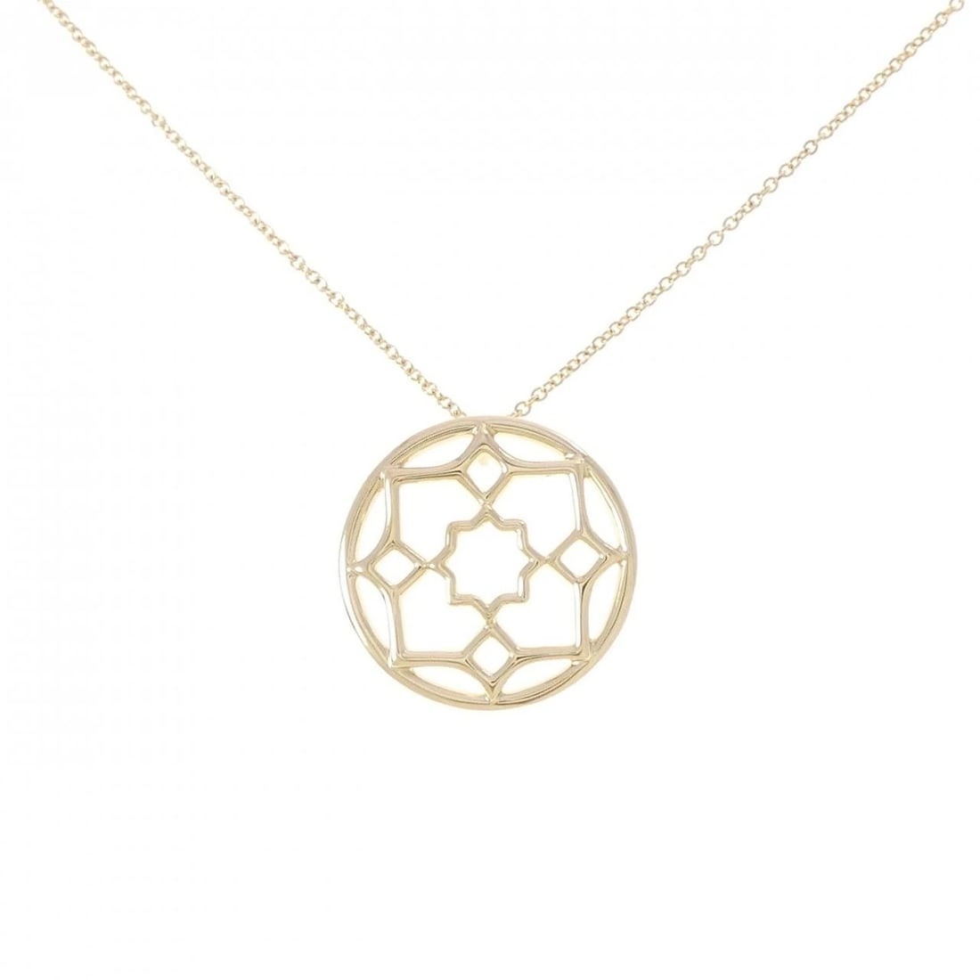 TIFFANY & CO. PALOMA ZELLIGE MEDALLION NECKLACE: TIFFANY & Co. Paloma Zellige Medallion Necklace Brand: TIFFANY&Co. Type/Style: TIFFANY&Co. Necklace Material: 750yellow gold, Color: Yellow Gold Size: length45cmActual Size Diameteraround: 20.1mm