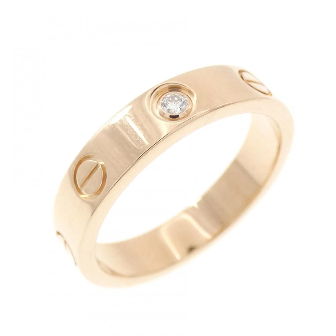 CARTIER MINI LOVE 1P RING: Cartier Mini Love 1P Ring Brand: CARTIER Type/Style: Cartier Ring Material: 750 Pink Gold, Main Stone Natural Color: Pink Gold Size: US5 3/4(51) Accessories: None Accessories Notice: When