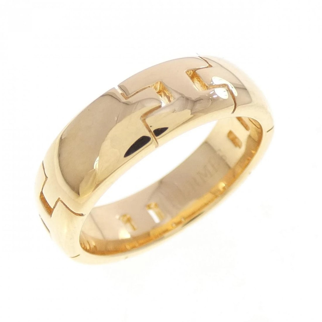 HERMES HERCULES PETITE RING: Hermes Hercules Petite Ring Brand: HERMES Type/Style: Hermes Ring Material: 750 yellow gold, Color: yellow gold Size: US4 3/4(49) Accessories: None Accessories Notice: When purchasing pre-owned