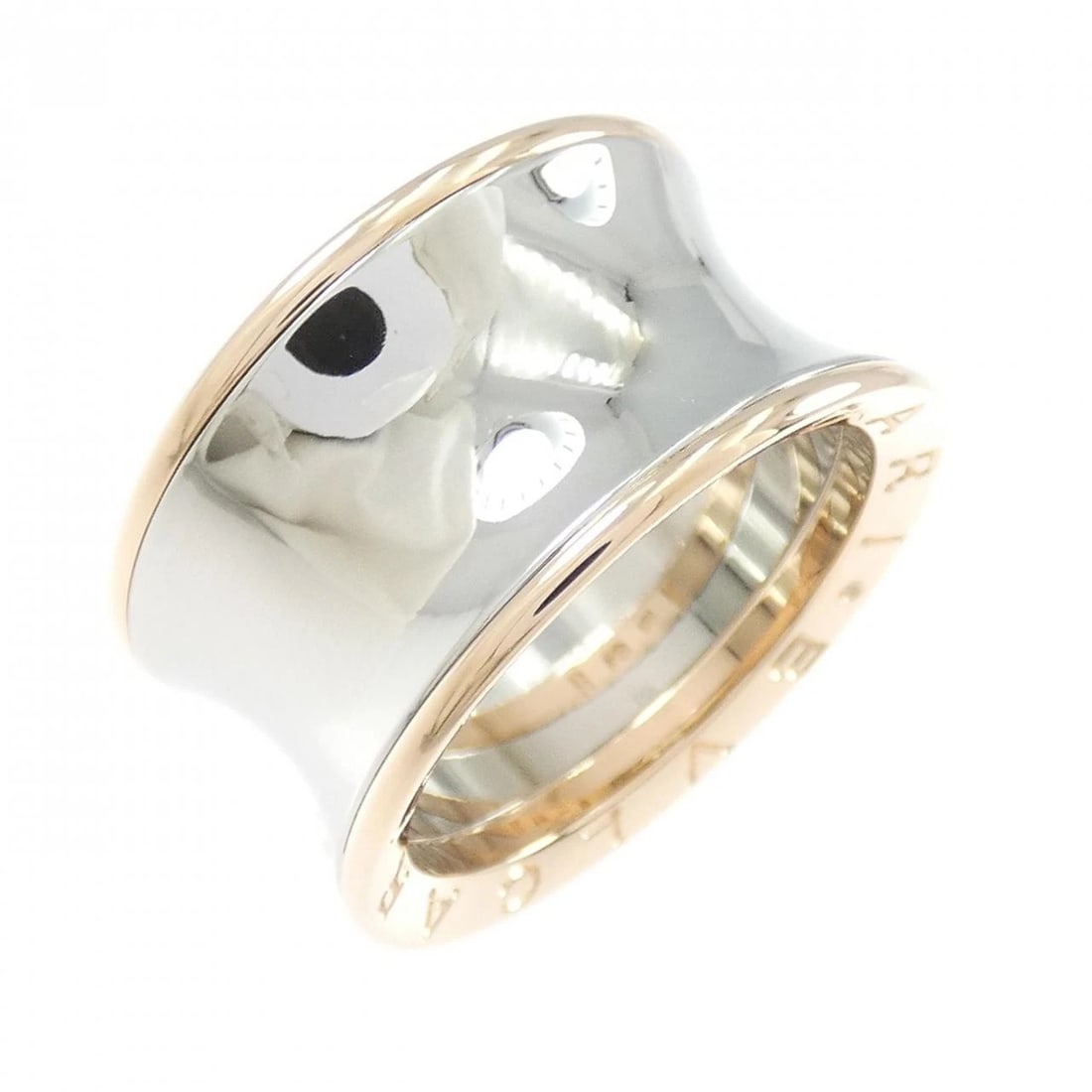 BVLGARI B.ZERO1 RING: Bvlgari B.zero1 Ring Brand: BVLGARI Type/Style: Bulgari Ring Material: Stainless steel/750 pink gold, Color: none Size: US8 1/4(58) Accessories: None Accessories Notice: When purchasing pre-owned