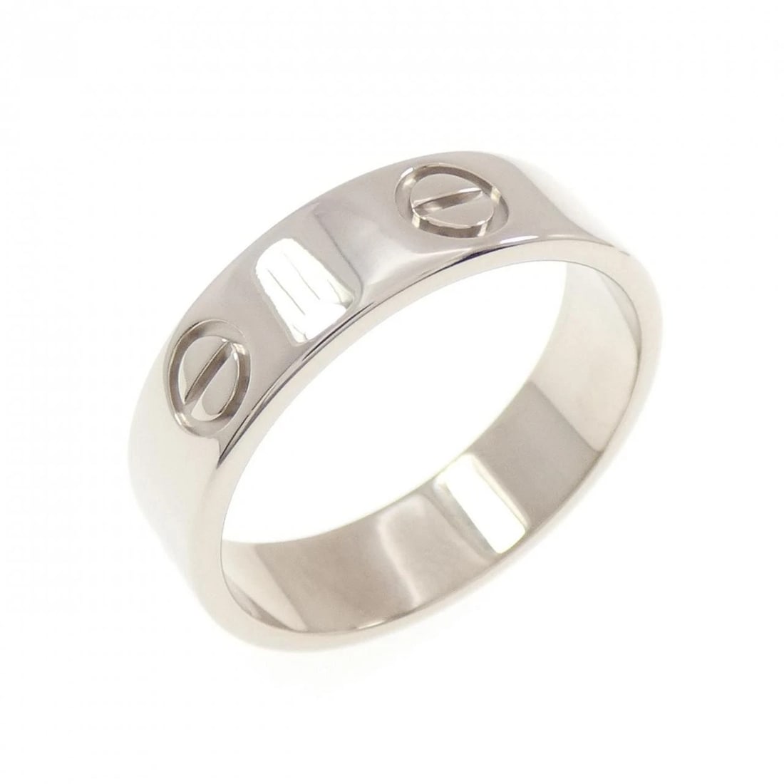 CARTIER LOVE RING: Cartier Love Ring Brand: CARTIER Type/Style: Cartier Ring Material: 750 white gold, Color: white gold Size: US8 1/2(58) Accessories: None Accessories Notice: When purchasing pre-owned good