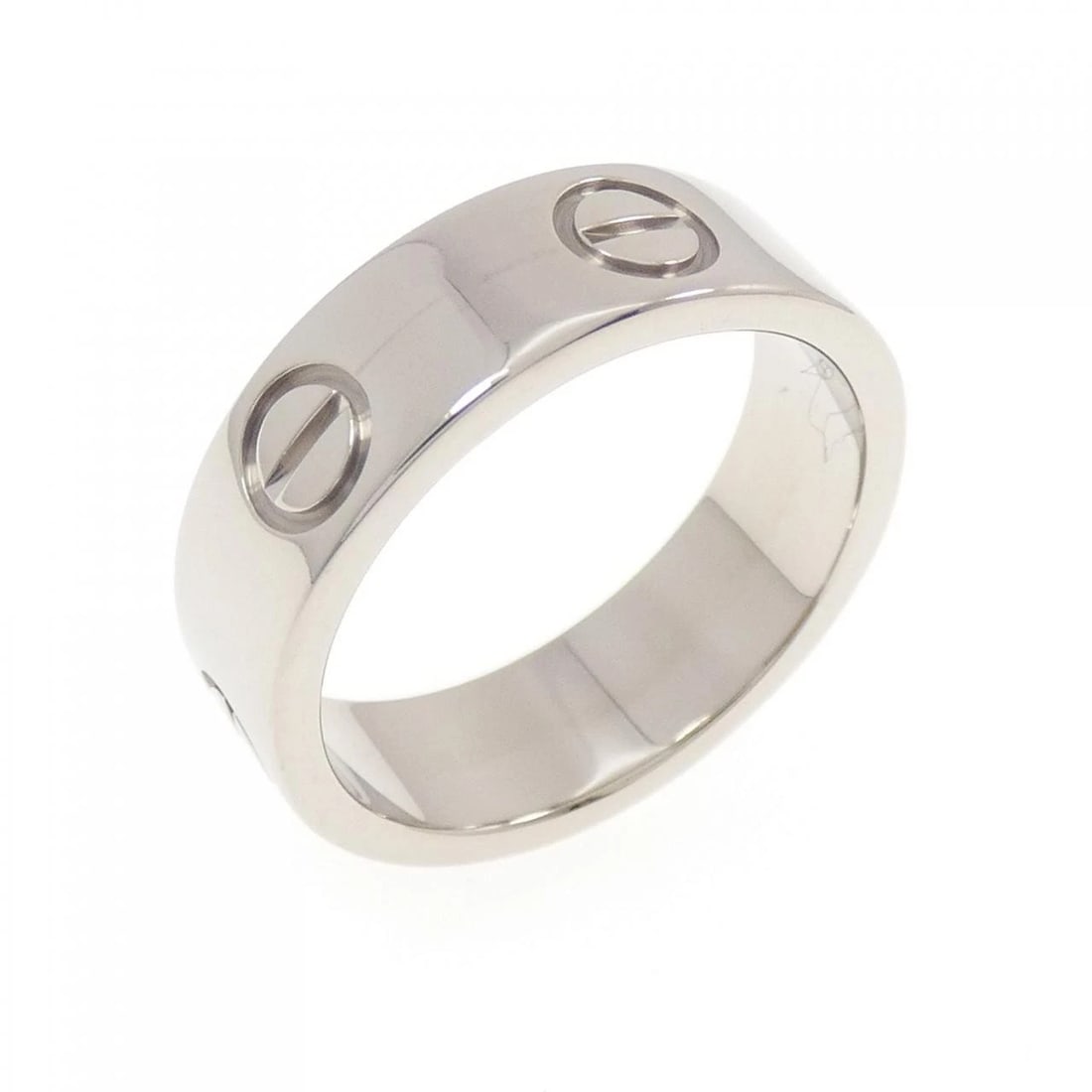 CARTIER LOVE RING: Cartier Love Ring Brand: CARTIER Type/Style: Cartier Ring Material: 750 white gold, Color: white gold Size: US5 1/4(50) Accessories: None Accessories Notice: When purchasing pre-owned goods, please