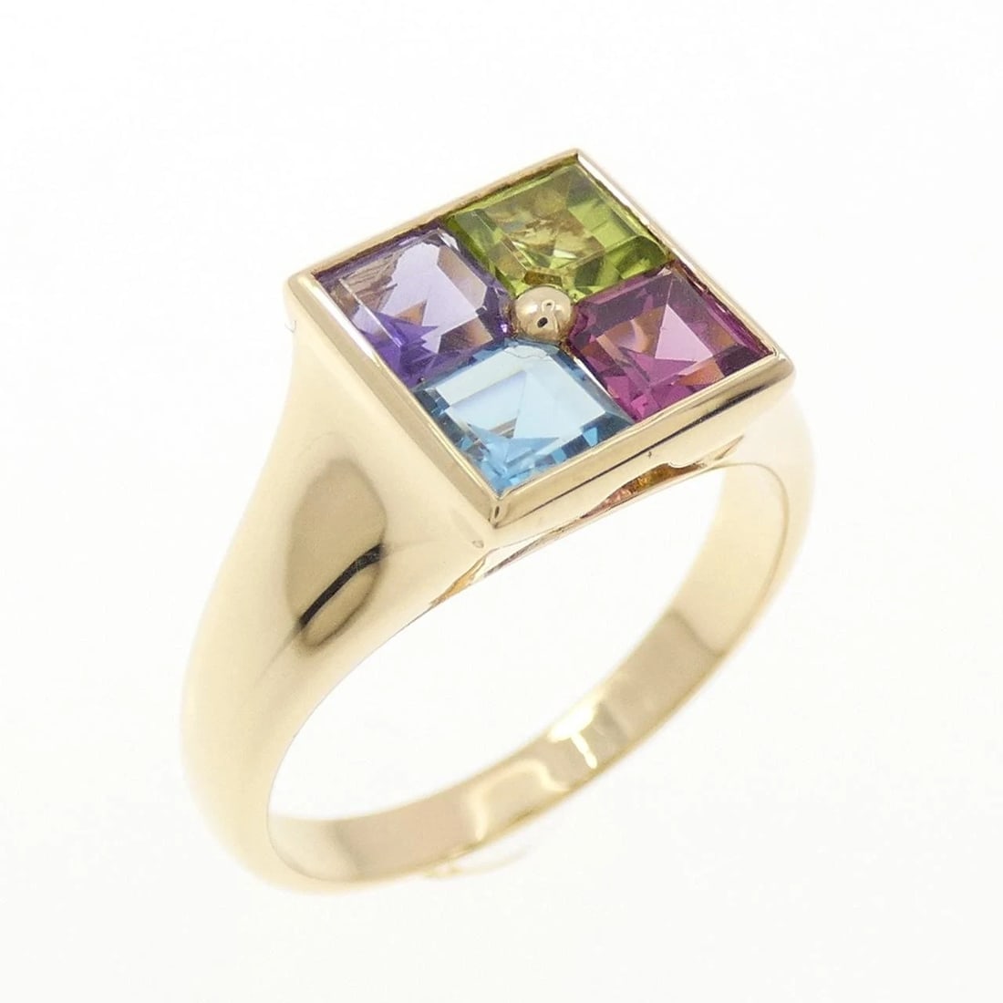 BVLGARI COLOR STONE RING: Bvlgari Color Stone Ring Brand: BVLGARI Type/Style: Bulgari Ring Material: 750 yellow gold, Color: yellow gold Size: US6 1/4 Accessories: None Accessories Notice: When purchasing pre-owned goods,