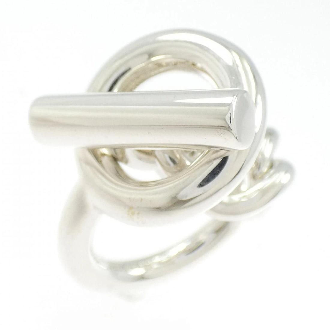 HERMES CROISETTE RING: Hermes Croisette Ring Brand: HERMES Type/Style: Hermes Ring Material: 925Silver, Color: Silver Size: US5(49) Accessories: None Accessories Notice: When purchasing pre-owned goods, please refer to the