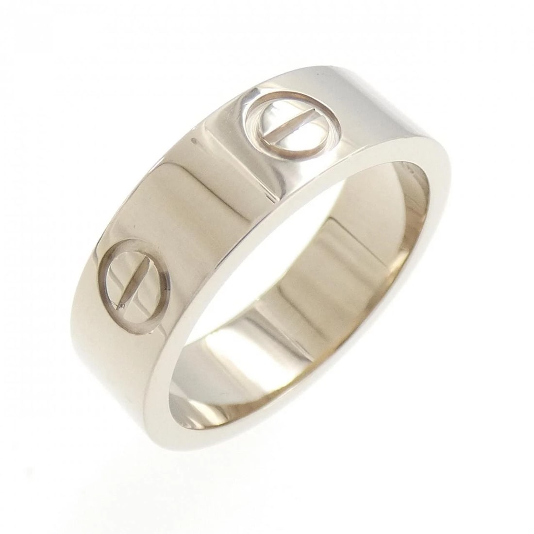CARTIER LOVE RING: Cartier Love Ring Brand: CARTIER Type/Style: Cartier ring Material: 750 white gold, Color: white gold Size: US5 1/4(50) Accessories: None Accessories Notice: When purchasing pre-owned good
