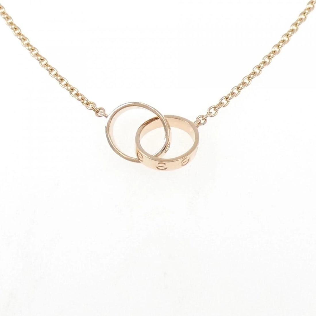 CARTIER BABY LOVE NECKLACE: Cartier Baby Love Necklace Brand: CARTIER Type/Style: Cartier Necklace Material: 750 Pink Gold, Color: Pink Gold Size: 44cm Motif maximum width approx.: 10.0mm Chain maximum width approx.: 1.2mm
