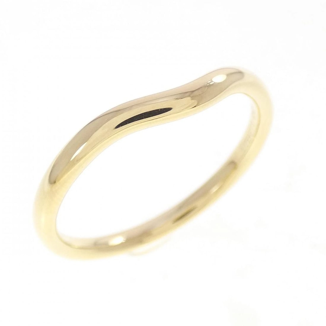 TIFFANY&CO. CURVED RING: TIFFANY&Co. Curved Ring Brand: TIFFANY&Co. Type/Style: TIFFANY & Co. Ring Material: 750 yellow gold, Color: yellow gold Size: US9 Accessories: None Accessories Notice: When purchasing pre-owned