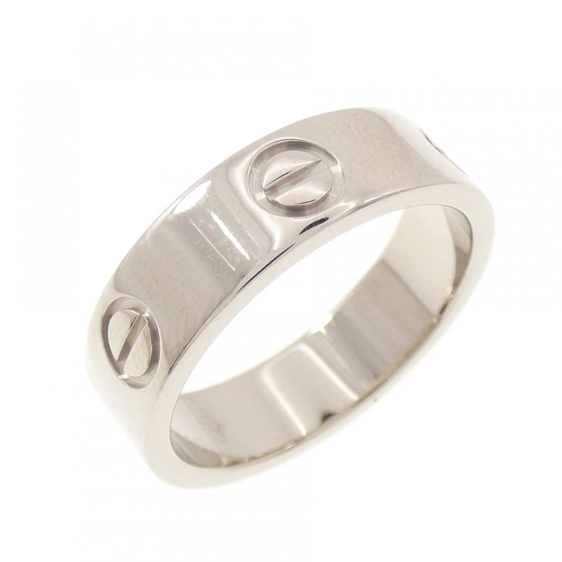 CARTIER LOVE RING: Cartier Love Ring Brand: CARTIER Type/Style: Cartier Ring Material: 750 white gold, Color: white gold Size: US6 3/4(54) Accessories: None Accessories Notice: When purchasing pre-owned goods, please