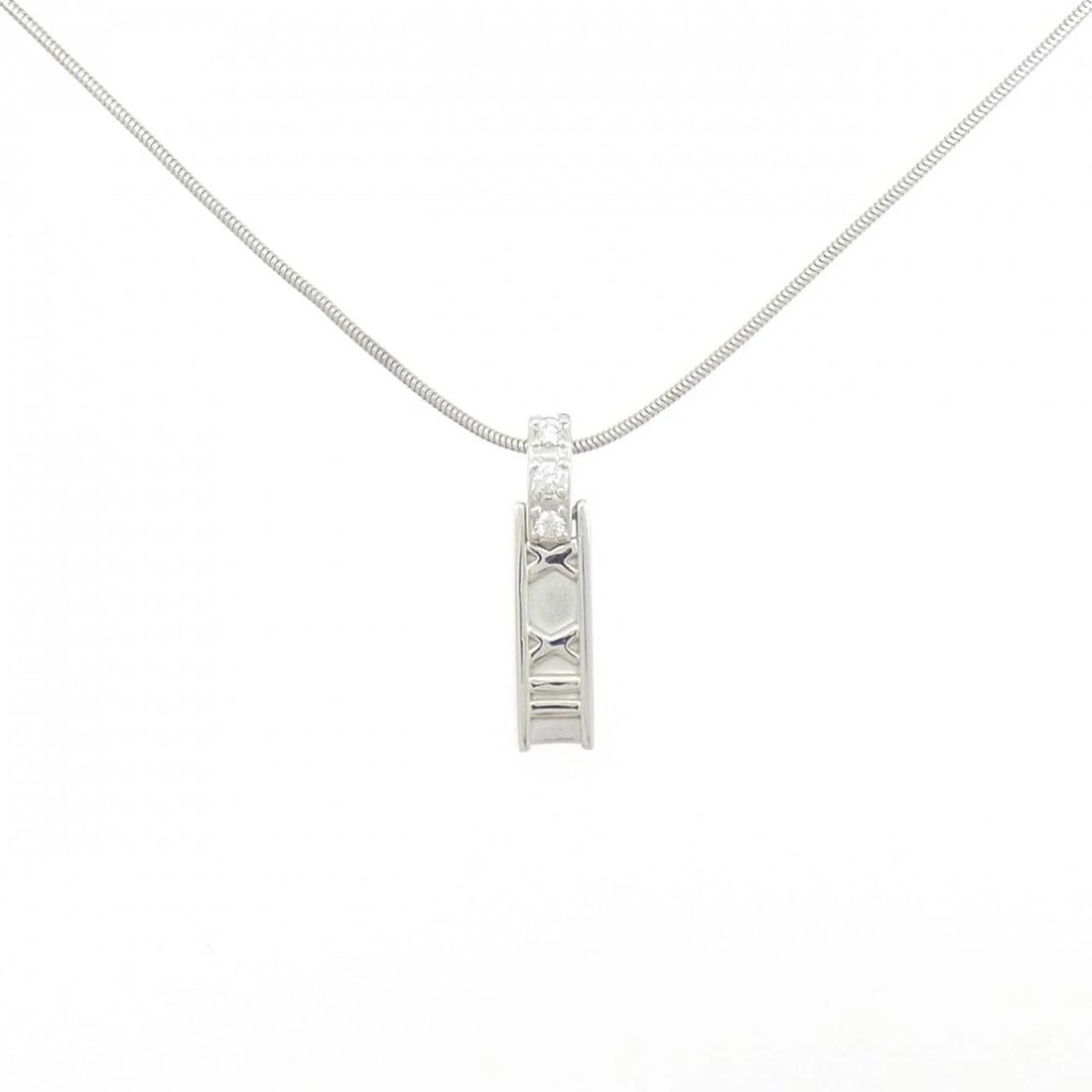 TIFFANY & CO. ATLAS NECKLACE: TIFFANY & Co. Atlas Necklace Brand: TIFFANY&Co. Type/Style: TIFFANY&Co. Necklace Material: 750 white gold, Main Stone Natural Color: white gold Size: 42cm Pendant length approx. x width approx.: