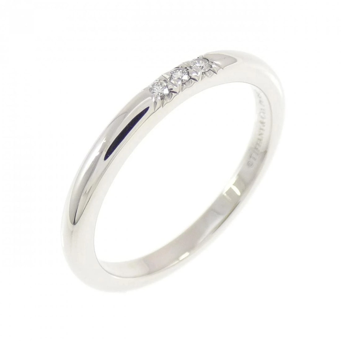TIFFANY & CO. BAND RING: TIFFANY & Co. Band Ring Brand: TIFFANY&Co. Type/Style: TIFFANY & Co. Ring Material: Platinum950, Main Stone Natural Color: Platinum Size: US5 Accessories: None Accessories Notice: When purchasing