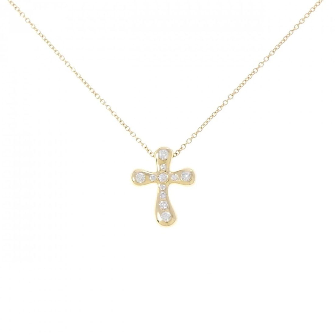 TIFFANY&CO. SMALL CROSS NECKLACE: TIFFANY&Co. Small Cross Necklace Brand: TIFFANY&Co. Type/Style: TIFFANY&Co. Necklace Material: 750 yellow gold, Main Stone Natural Color: yellow gold Size: 41cm Pendant length approx. x width