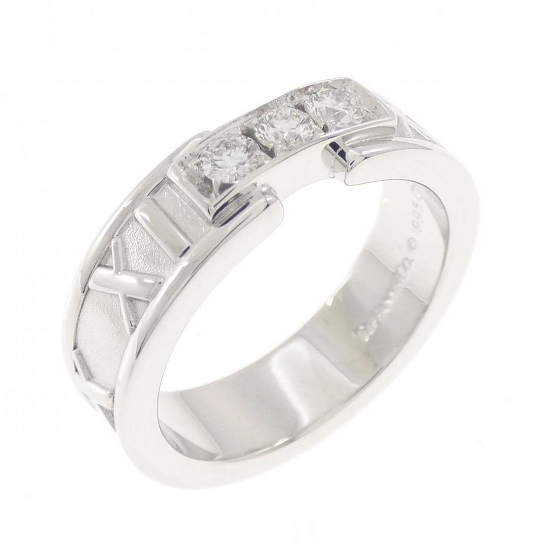 TIFFANY&CO. ATLAS RING: TIFFANY&Co. Atlas Ring Brand: TIFFANY&Co. Type/Style: TIFFANY & Co. Ring Material: 750 white gold, Main Stone Natural Color: white gold Size: US5 1/4 Accessories: None Accessories Notice: When