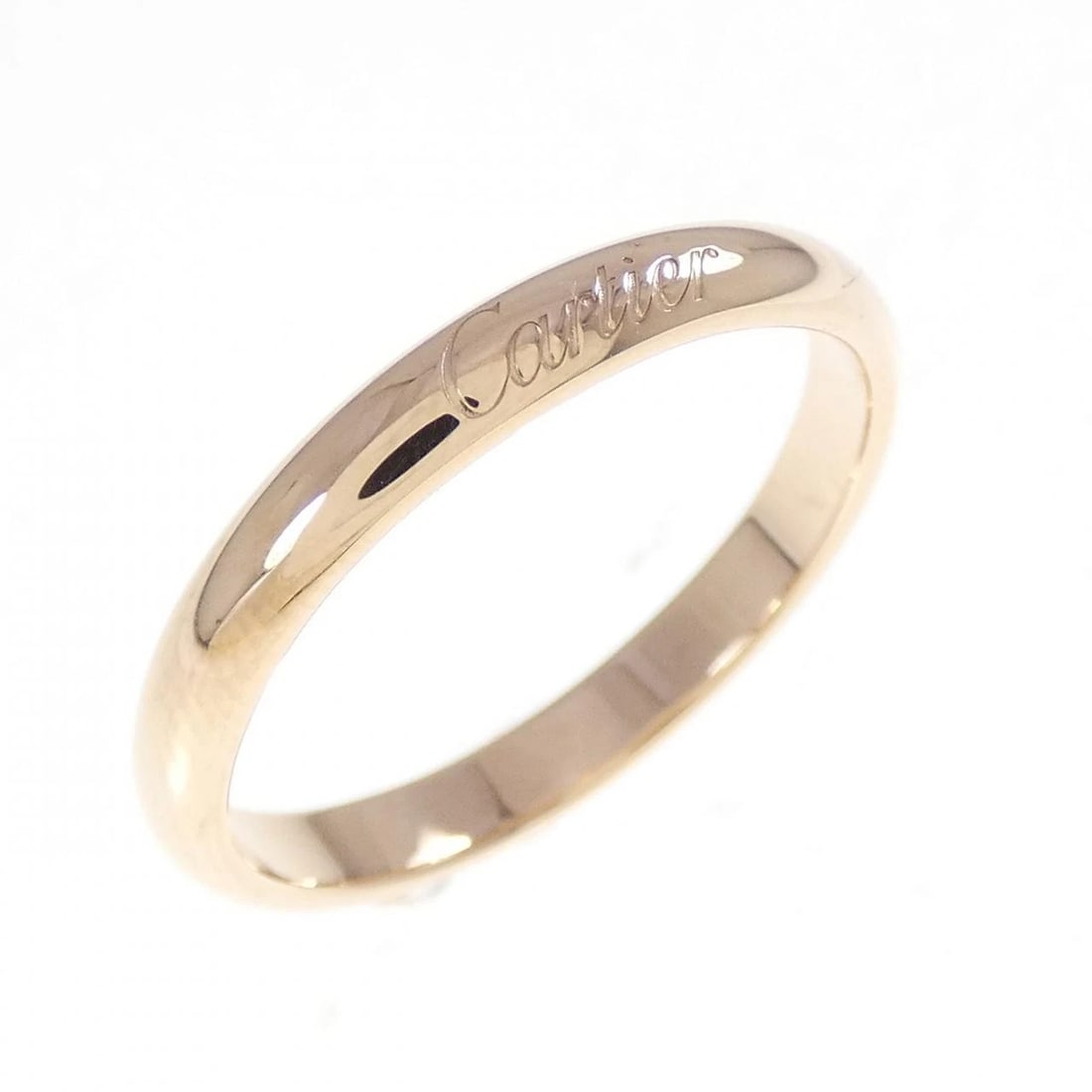 CARTIER 750 PINK GOLD RING: Cartier 750 Pink Gold Ring Brand: CARTIER Type/Style: Cartier ring Material: 750 Pink Gold, Color: Pink Gold Size: US9.75(58) Accessories: None Accessories Notice: When purchasing pre-owne