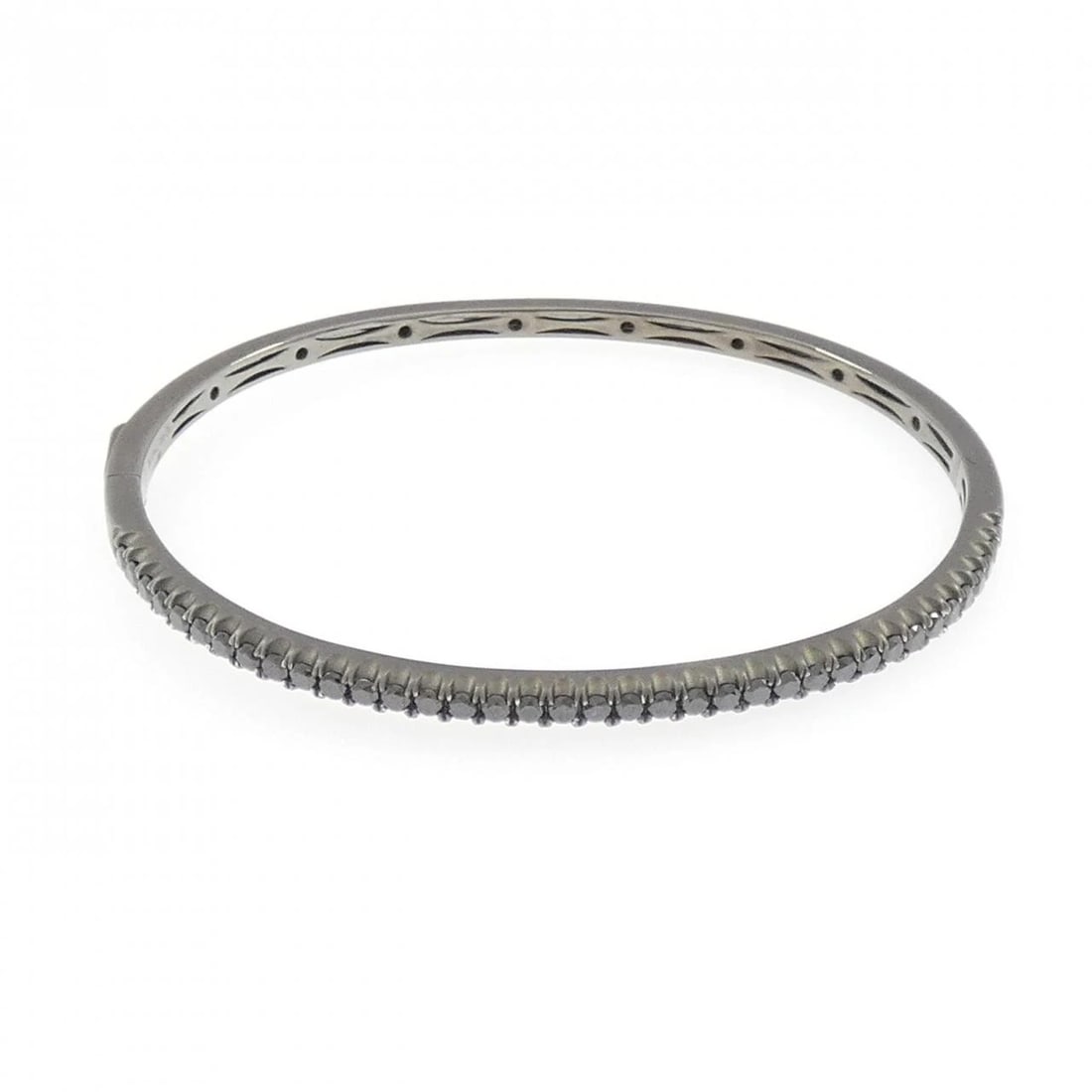 BIJOU DE M DIAMOND BANGLE: Bijou de M Diamond Bangle Brand: Bijou de M Type/Style: Bijou De M Bracelet Material: 18K Black Gold, Main Stone Natural Color: Black Gold Size: 15.5cm Max width approx: 3.0mm Accessories: None