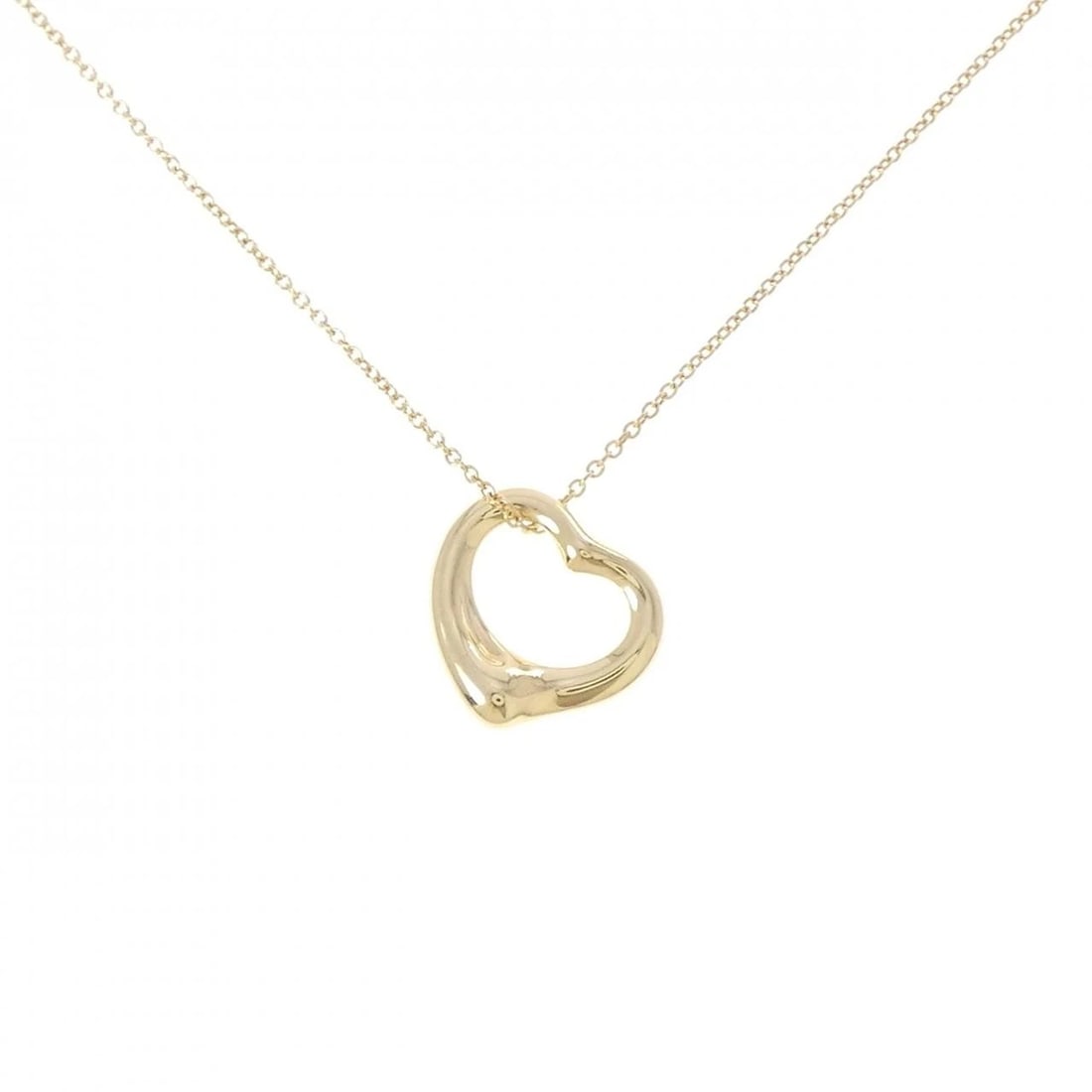 TIFFANY&CO. OPEN HEART NECKLACE: TIFFANY&Co. Open Heart Necklace Brand: TIFFANY&Co. Type/Style: TIFFANY&Co. Necklace Material: 750 yellow gold, Color: yellow gold Size: 41cm Pendant length approx. x width approx.: 14.9mmx14.9mm