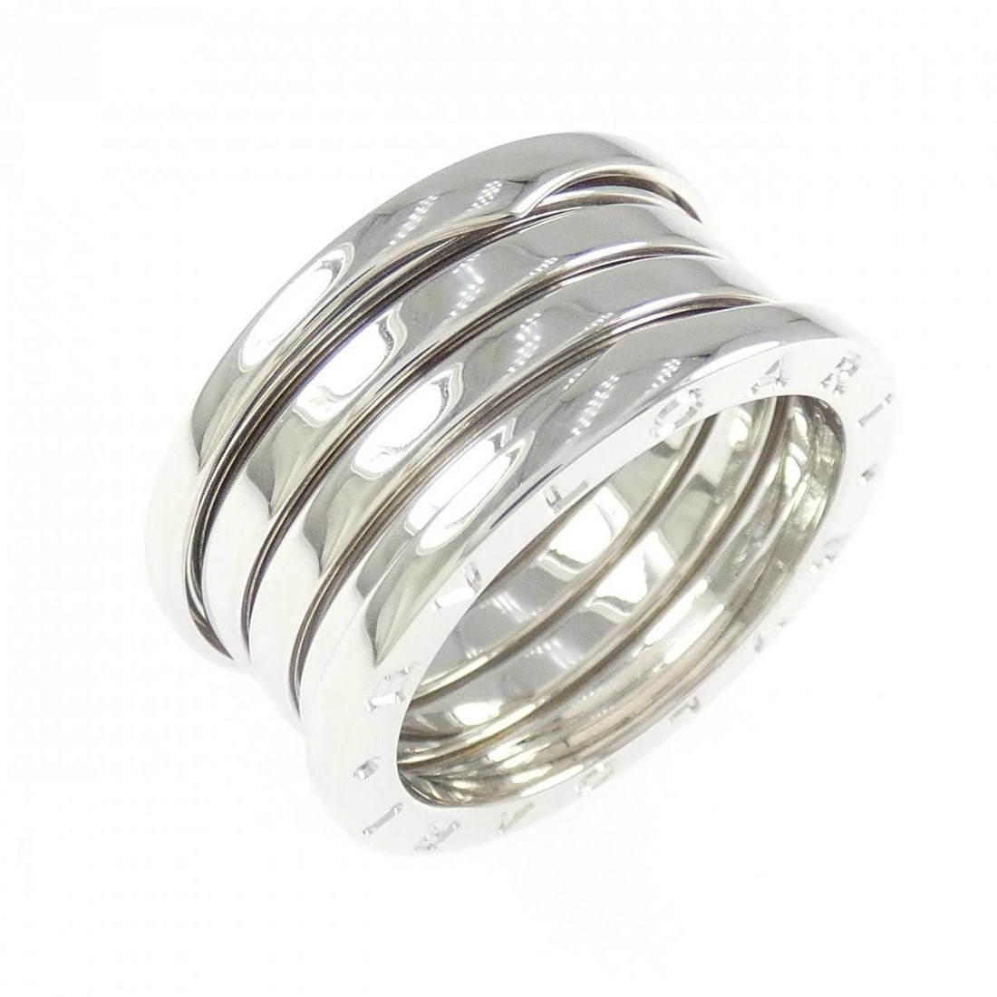 BVLGARI B.ZERO1 4-BAND RING: Bvlgari B.zero1 4-band ring Brand: BVLGARI Type/Style: Bulgari Ring Material: 750 white gold, Color: white gold Size: US8 1/2(58) Accessories: None Accessories Notice: When purchasing pre-owned