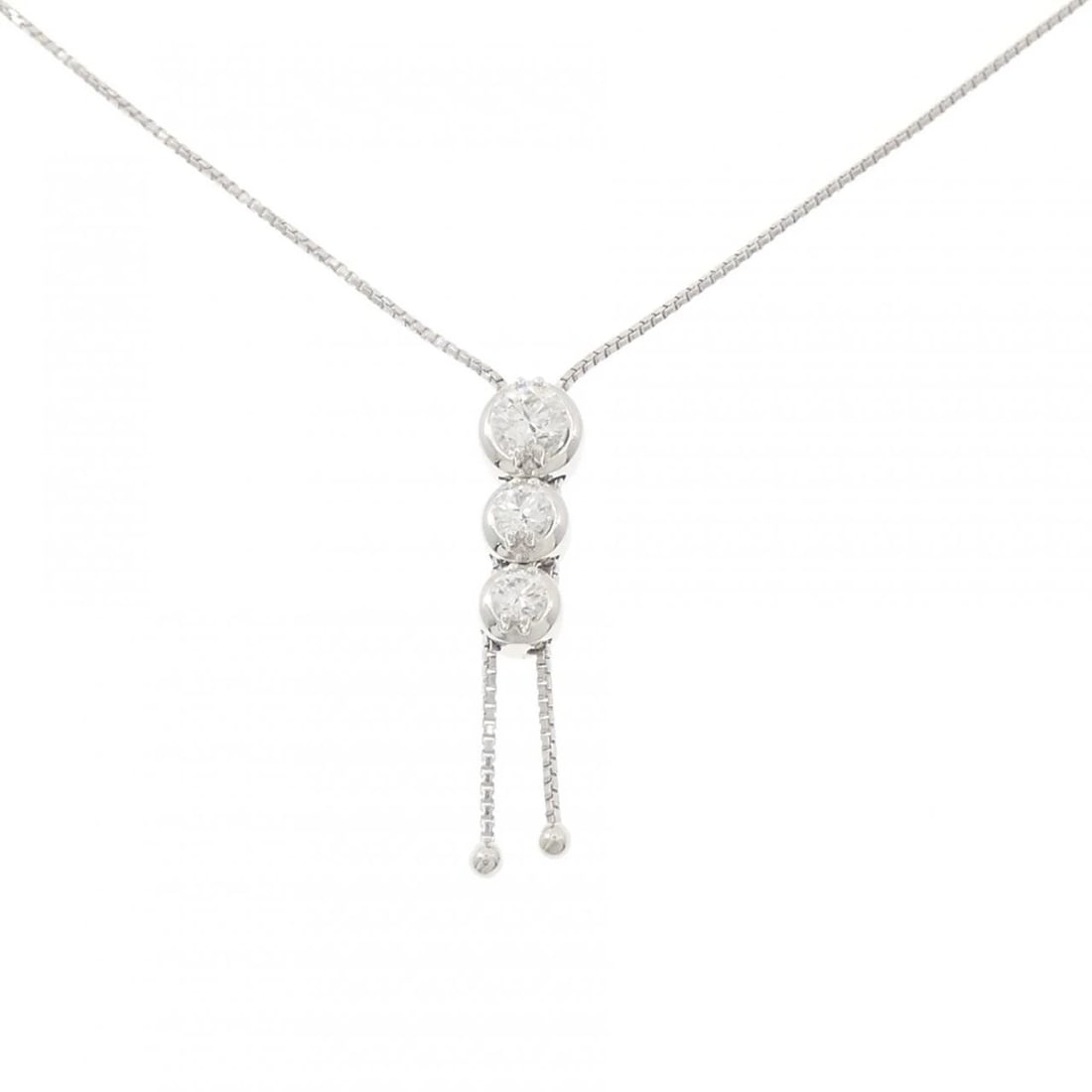 TASAKI DIAMOND NECKLACE: Tasaki Diamond Necklace Brand: TASAKI Type/Style: Tasaki Necklace Material: K18 white gold, Main Stone Natural Color: white gold Size: 52cm Pendant length approx. x width approx.: 16.6mmx6.4mm Chain