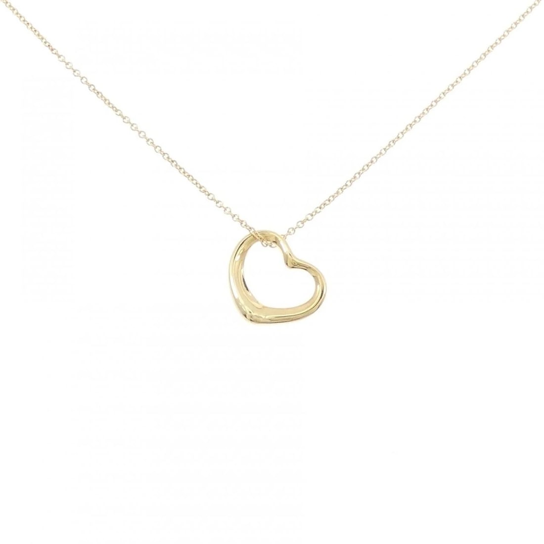 TIFFANY&CO. OPEN HEART NECKLACE: TIFFANY&Co. Open Heart Necklace Brand: TIFFANY&Co. Type/Style: TIFFANY&Co. Necklace Material: 750 yellow gold, Color: yellow gold Size: 40cm Pendant length approx. x width approx.: 14.0mmx14.6mm
