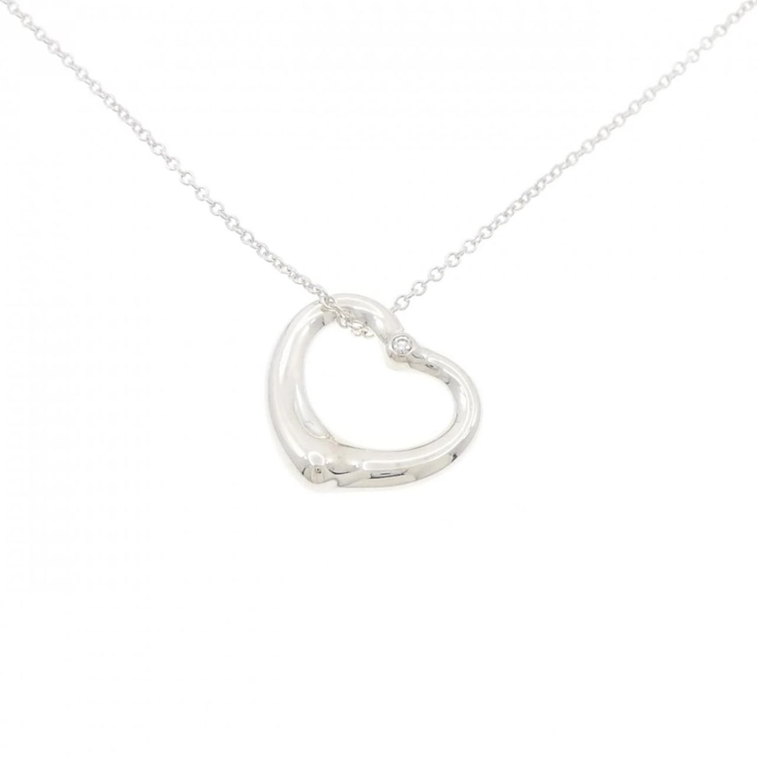TIFFANY&CO. OPEN HEART NECKLACE: TIFFANY&Co. Open Heart Necklace Brand: TIFFANY&Co. Type/Style: TIFFANY&Co. Necklace Material: 925Silver, Main Stone Natural Color: Silver Size: 41cm Pendant length approx. x width approx.: