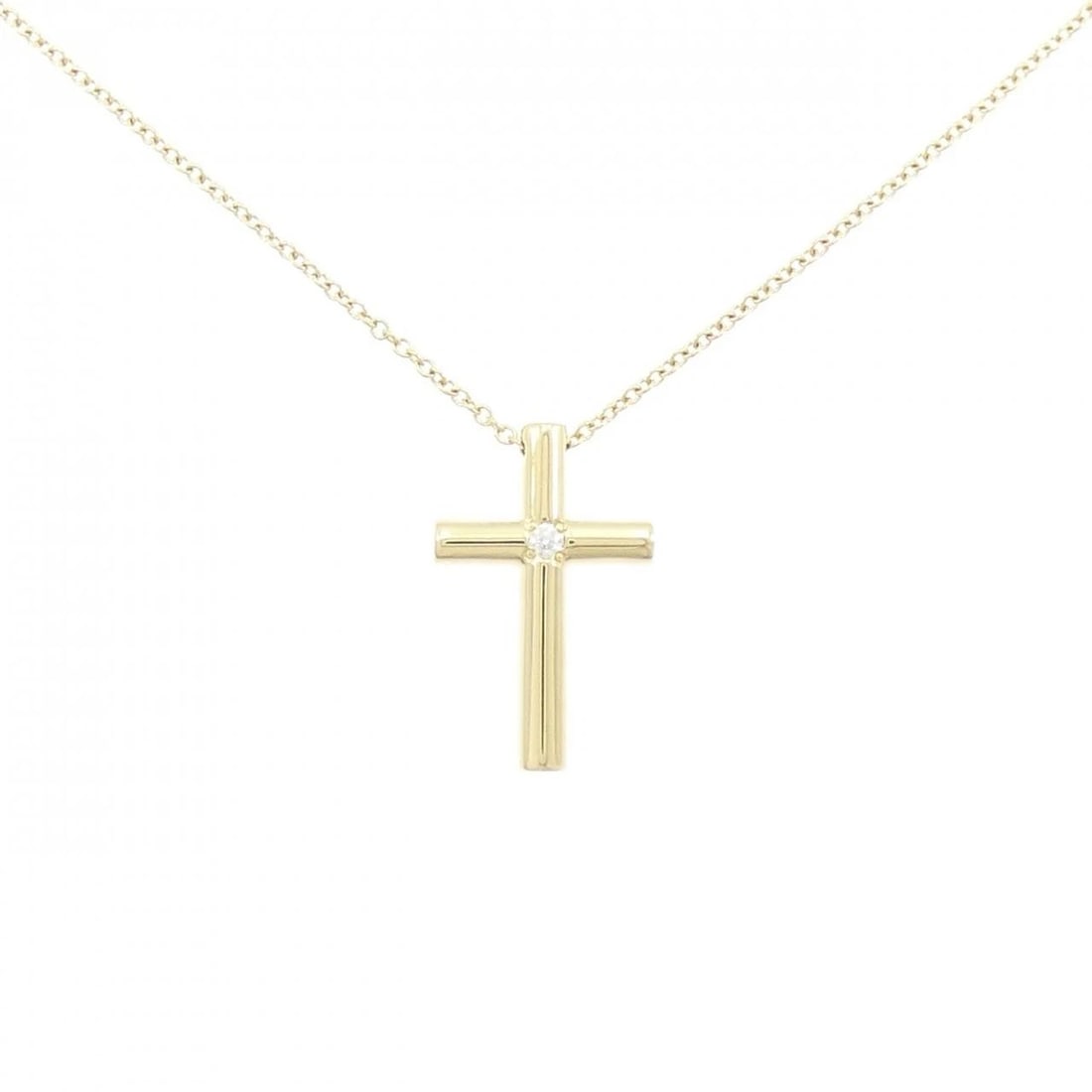 TIFFANY&CO. CROSS NECKLACE: TIFFANY&Co. Cross Necklace Brand: TIFFANY&Co. Type/Style: TIFFANY&Co. Necklace Material: 750 yellow gold, Main Stone Natural Color: yellow gold Size: 41cm Pendant length approx. x width approx.: