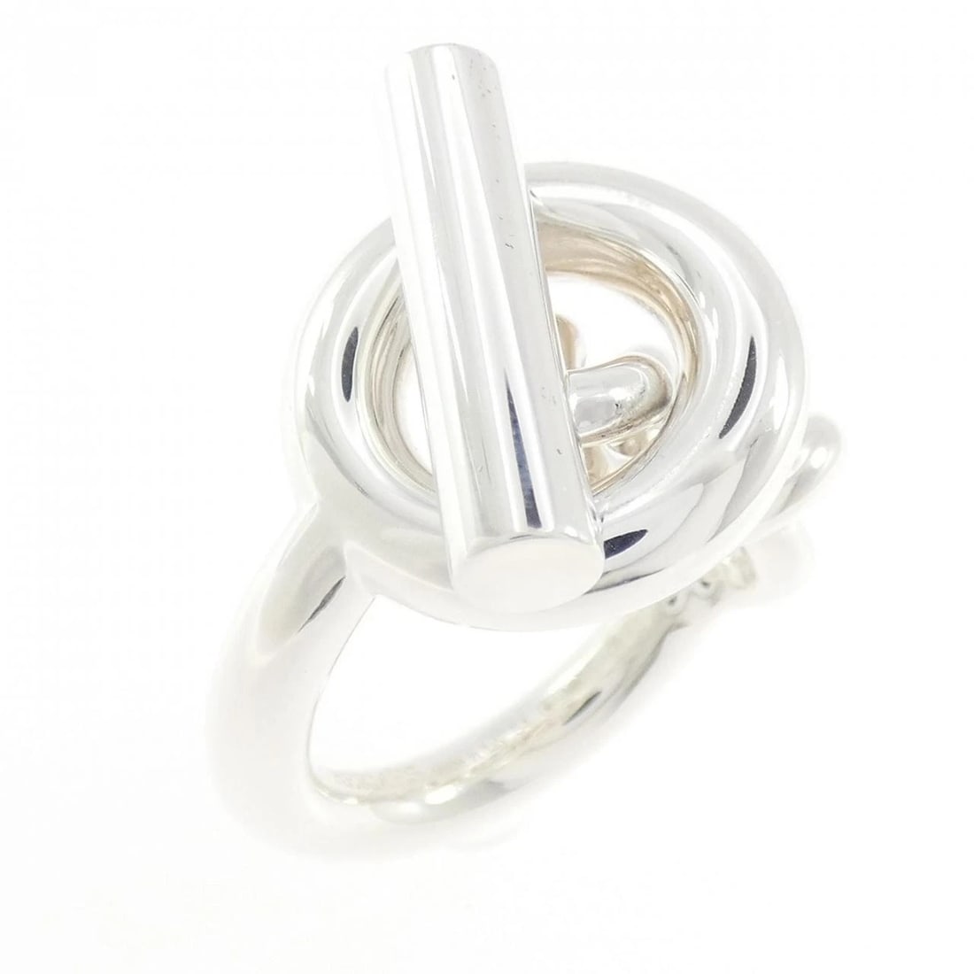 HERMES CROISETTE RING: Hermes Croisette Ring Brand: HERMES Type/Style: Hermes Ring Material: 925Silver, Color: Silver Size: US7(54) Accessories: None Accessories Notice: When purchasing pre-owned goods, please refer to the