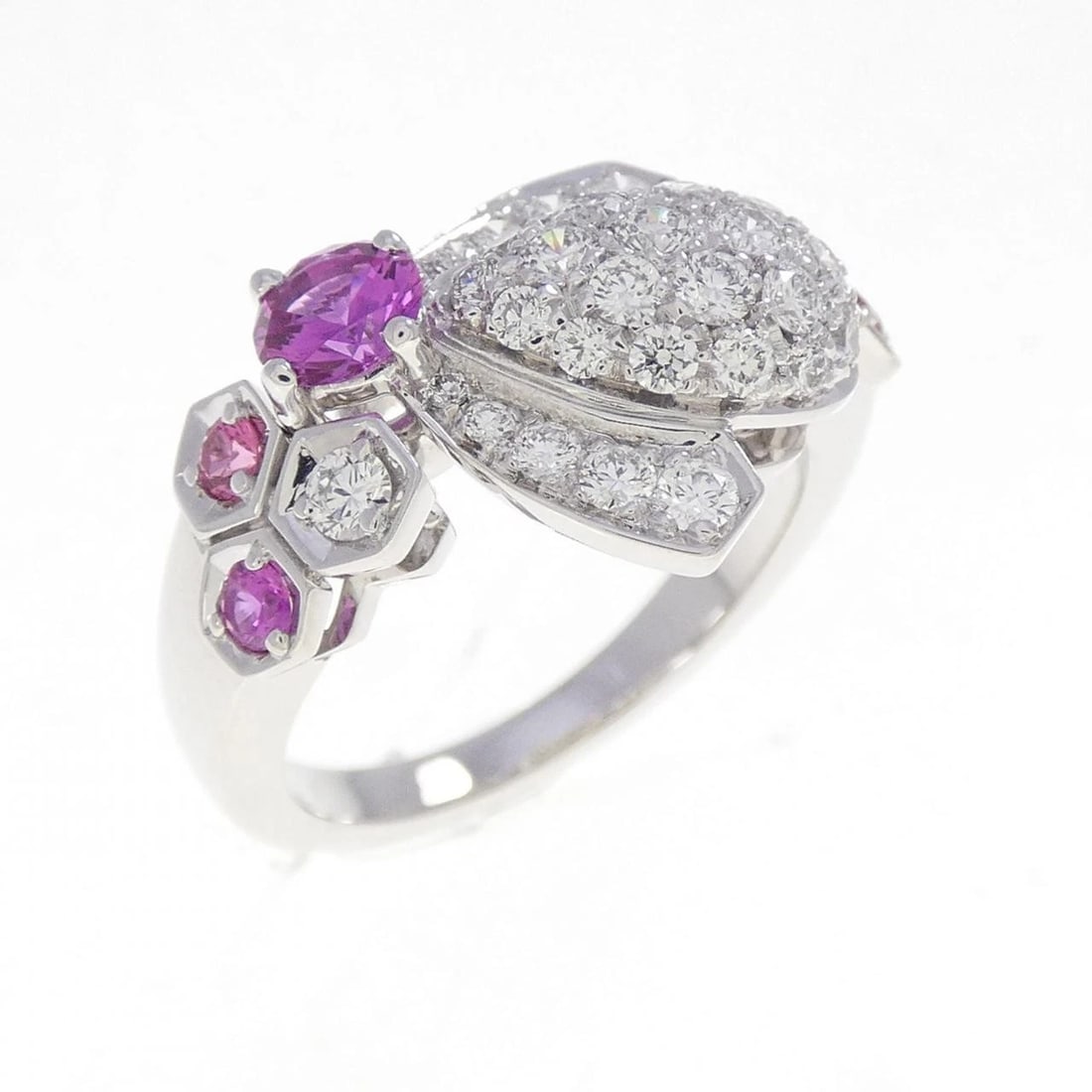 CHAUMET COLORED STONE RING: Chaumet colored stone ring Brand: Chaumet Type/Style: Chaumet Ring Material: 750 white gold, Main Stone Sapphire Color: white gold Size: US5(49) Accessories: None Accessories Notice: When