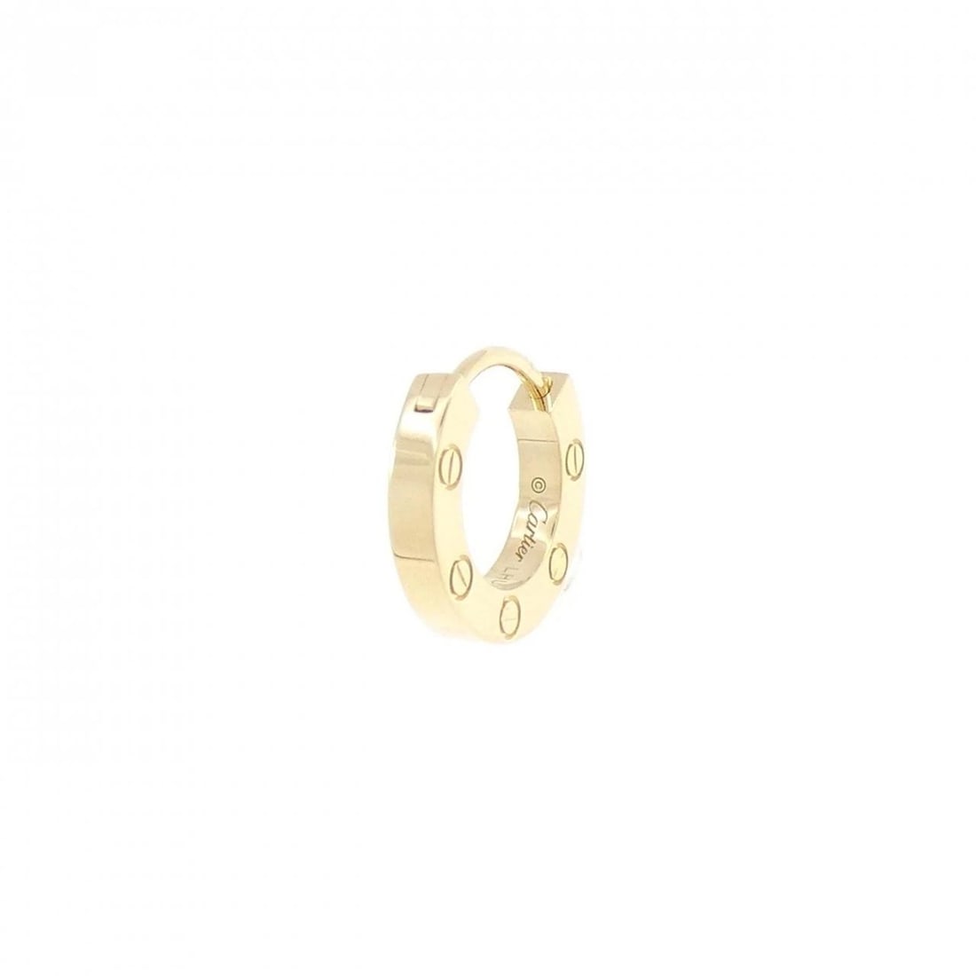 CARTIER LOVE PIERCE (SINGLE EARRING): Cartier Love Pierce (Single Earring) Brand: CARTIER Type/Style: Cartier Pierce/Earring Material: 750 yellow gold, Color: yellow gold Size: Approximate dimensions (height x width): 10.1cm x 1.9cm A
