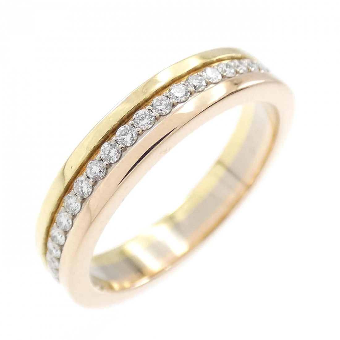 CARTIER LOUIS CARTIER RING: Cartier Louis Cartier Ring Brand: CARTIER Type/Style: Cartier Ring Material: 750 Yellow Gold/750 White Gold/750 Pink Gold, Color: Yellow GoldWhite Gold Pink Gold Size: US3 3/4(46) Accessories: None