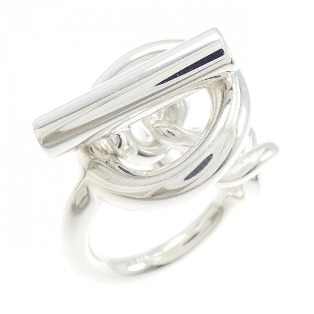 HERMES CROISETTE RING: Hermes Croisette Ring Brand: HERMES Type/Style: Hermes Ring Material: 925Silver, Color: Silver Size: US6 1/4(53) Accessories: None Accessories Notice: When purchasing pre-owned goods, please refer to