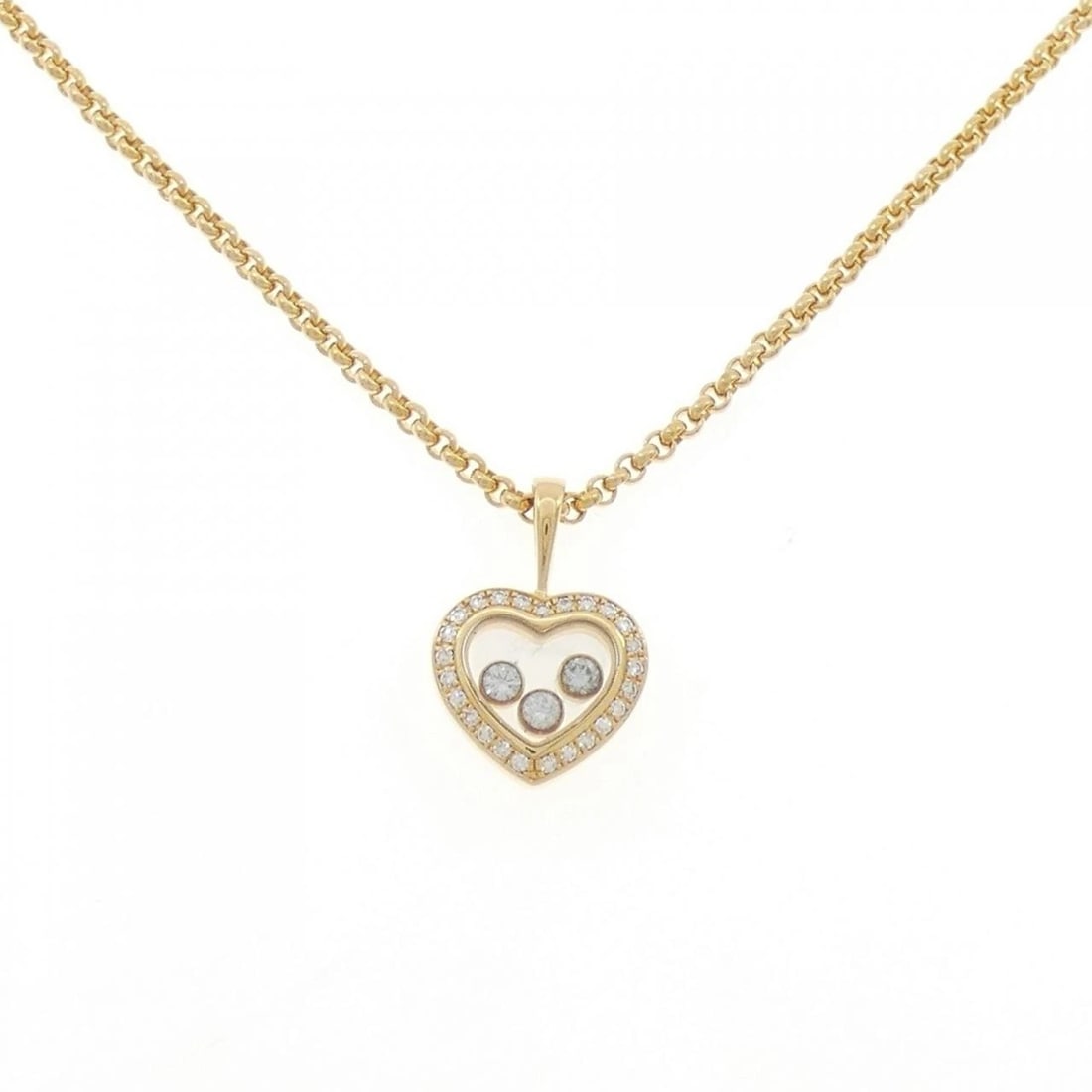 CHOPARD DIAMOND NECKLACE: Chopard Diamond Necklace Brand: Chopard Type/Style: Chopard Necklace Material: 750 yellow gold, Main Stone Natural Color: yellow gold Size: 42cm Pendant length approx. x width approx.: 18.2mmx12.5mm