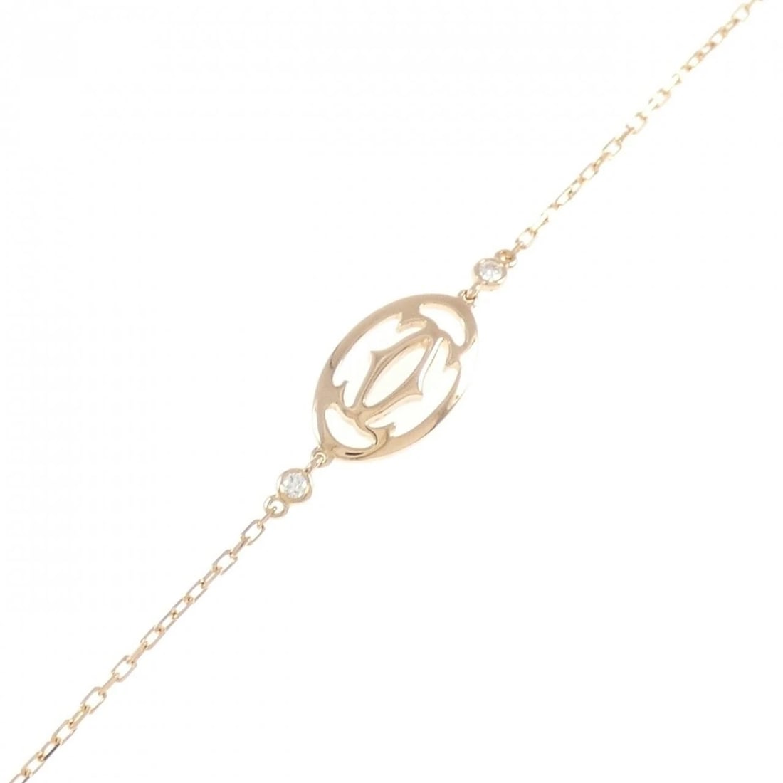 CARTIER LOGO DOUBLE C BRACELET: Cartier Logo Double C Bracelet Brand: CARTIER Type/Style: Cartier Bracelets Material: 750 Pink Gold, Main Stone Natural Color: Pink Gold Size: 16?18.5cm Max width approx: 9.2mm Accessories: None